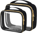 TSA Approved Travel Toiletry Bag, 2 Pack Clear Makeup Bags by FAYORORY
