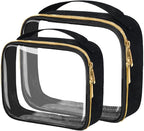 TSA Approved Travel Toiletry Bag, 2 Pack Clear Makeup Bags by FAYORORY