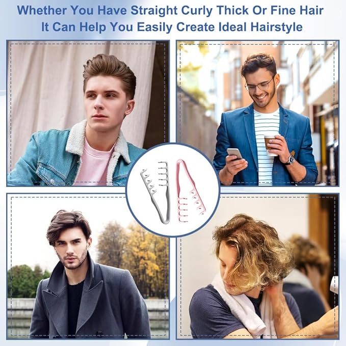 2026 Upgrade Texture Comb — Men's Fluffy Texture Hair Styling Appliances, Volume And Grooming Accessory For Women, Maximum Lift Hair Roots Volume Tool (Green x 1pc)