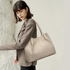 KKXIU Tote Bag for Women Vegan Leather Shoulder Purse Large Capacity Travel Bag - Image 3