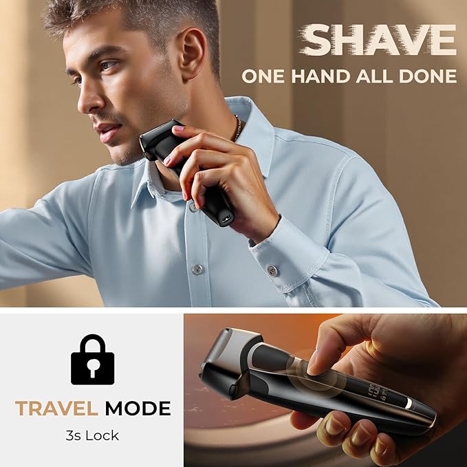 Electric Foil Shavers for Men: Portable Electric Razor for Face- Rechargeable - Image 7