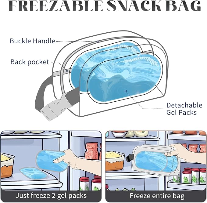 Small Cooler Bag Freezable Lunch Bag - Image 3