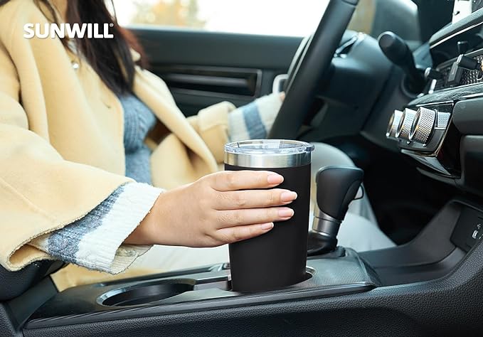 SUNWILL Travel Coffee Tumbler 20 oz, Insulated Mug - Image 6