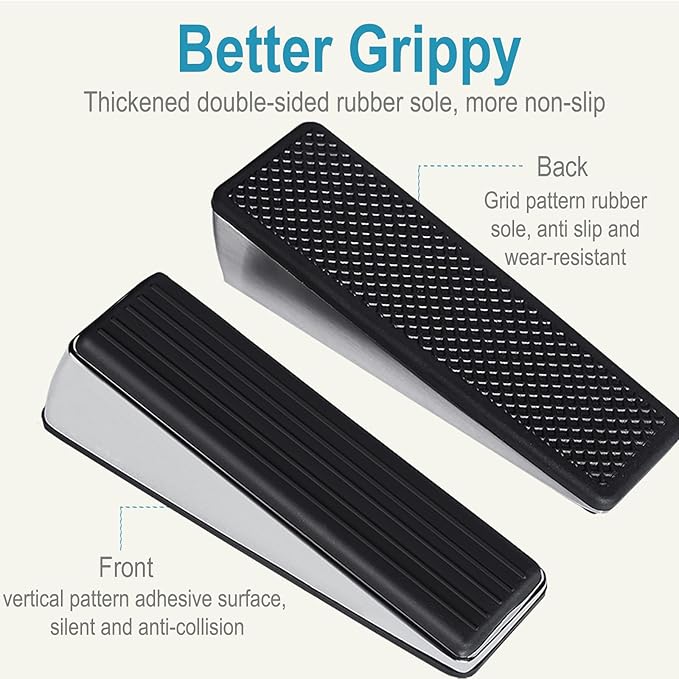 Door Stoppers - 2 Pack White Heavy Duty Door Stops - Image 5