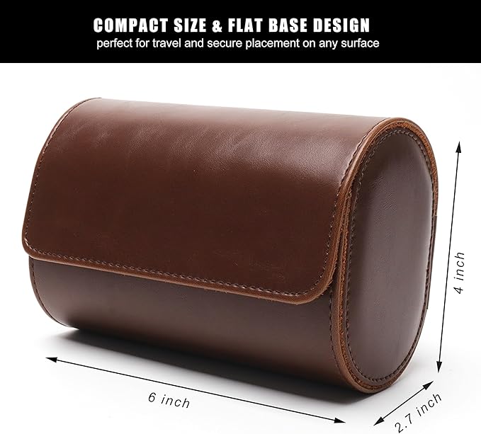 Longjet Watch Roll Travel Case for Men Portable Watches Organizer Box - Image 3
