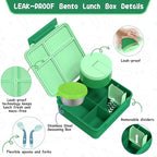 Kids Bento Lunch Box with 8oz Soup Thermo, Kids Leakproof Lunch Food Containers - Image 5