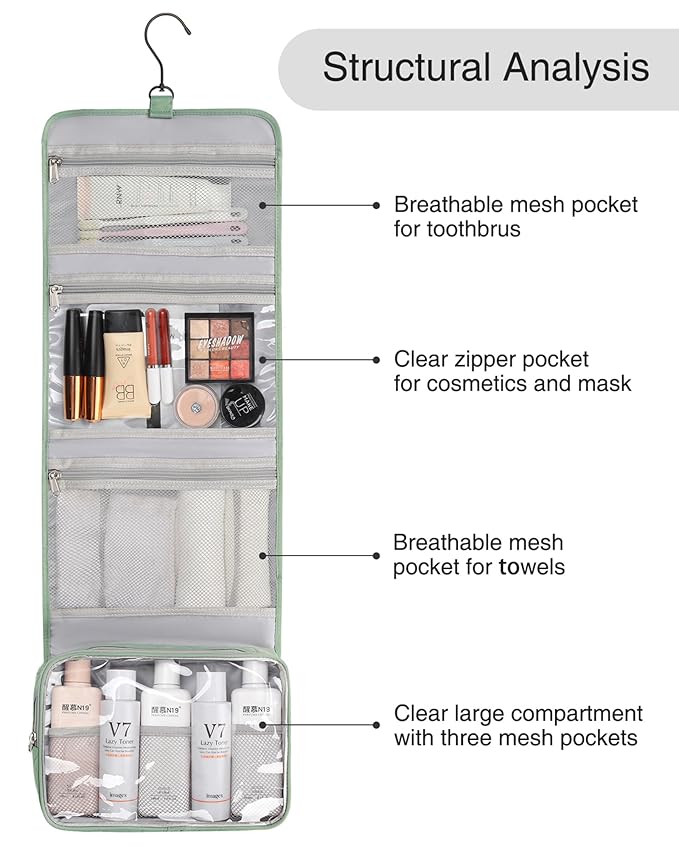Relavel Travel Hanging Toiletry Bag - Image 6