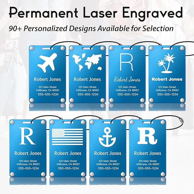 Personalized Luggage Tags: Custom Metal Luggage Tags - Image 3