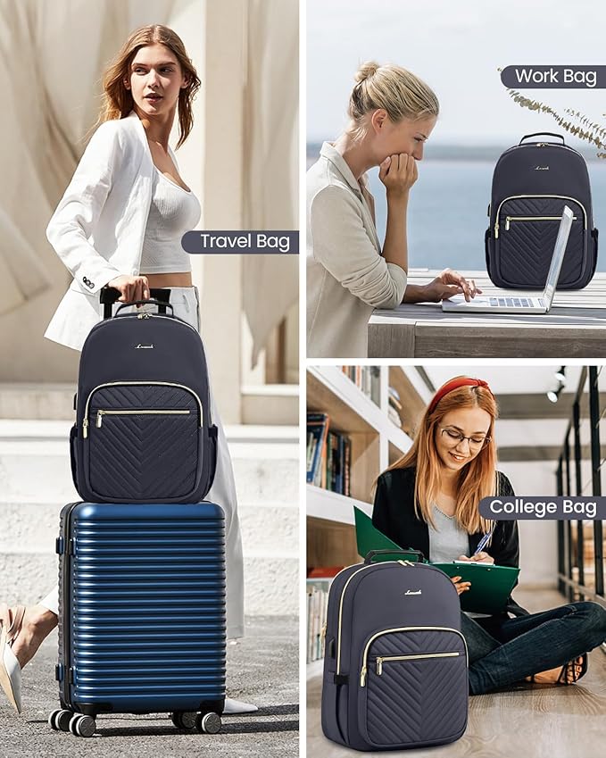 LOVEVOOK Laptop Backpack Purse for Women, Work Travel Computer Bags, College - Image 6