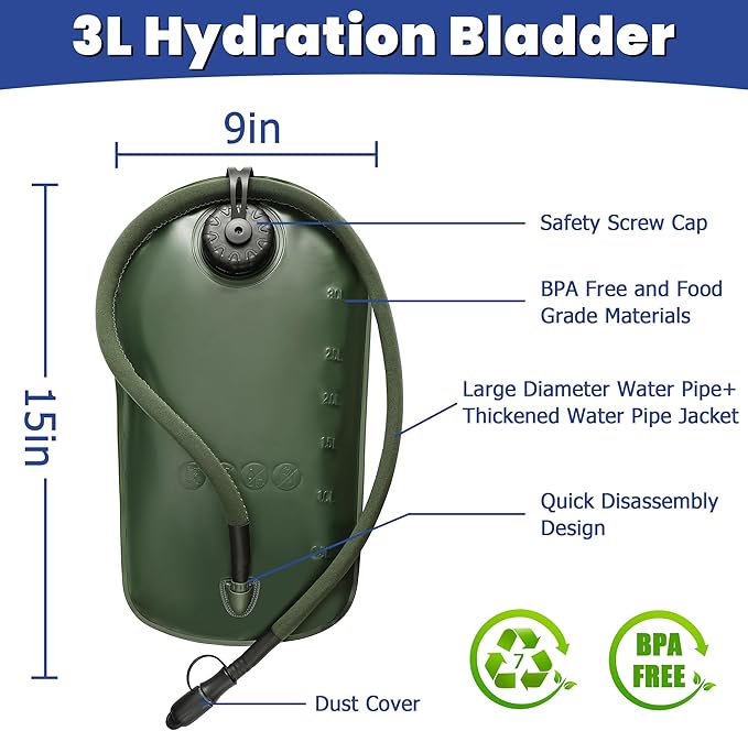 1050D Tactical Hydration Backpack - Image 6