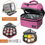 OPUX Lunch Box For Women, Insulated Large Lunch Bag Adult Work, Double Decker - Image 7