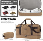 ZOMFELT Travel Duffle Bag for Men, Waterproof Canvas Overnight Duffel Bag - Image 3