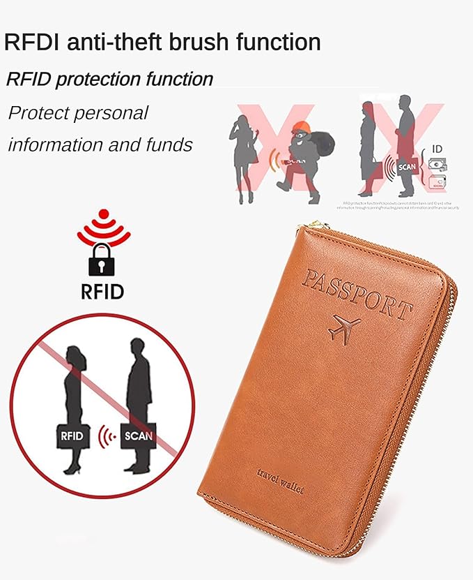 Rowgins Rfid Blocking Passport Holder Wallet, Rowgins Rfid Passport Holder - Image 4