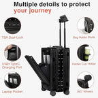 24 Inch Check-In Luggage Aluminum Frame Zipperless Luggage, Hard Shell Suitcase - Image 4