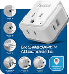 Ceptics World Power Plug Adapter Set, Dual USB & USB-C 3.1A, 20W - Image 3