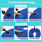Inflatable Travel Neck Pillow for Airplane, Head Support Velvet Adult Neck - Image 5