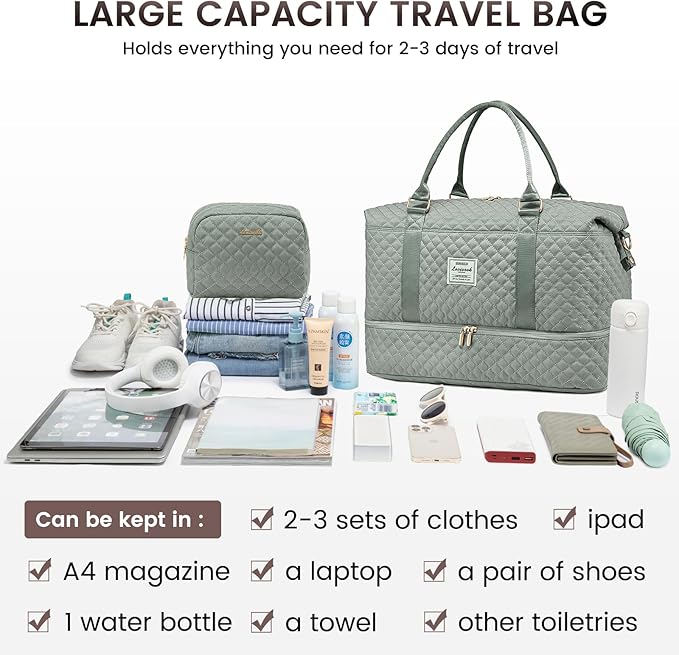 LOVEVOOK Travel Duffle Bag, Weekender Bags - Image 7