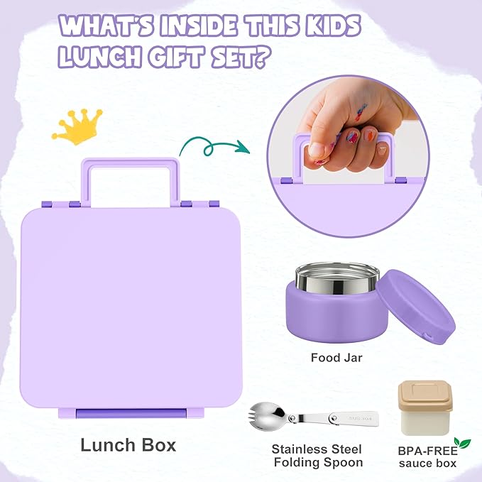 Bento Lunch Box for Kids with 9oz Soup Thermo Leak-Proof Lunch Food Container - Image 3