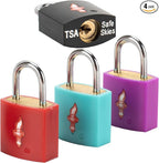 4 Pack Neon Square TSA Approved Luggage Locks by Colorfullife