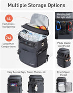 TOURIT 38 Cans Backpack Cooler: Leak Proof Waterproof 2 Insulated Compartments - Image 5