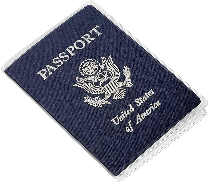 Clear Transparent Passport Cover Holder Case Organizer ID Card Travel Protector by JCD