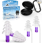Ear Plugs for Airplane Pressure Relief, 2 Pairs Kids 6+, Adults/Small Canal by VIGOROAD