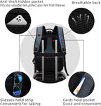 DUSLANG 17 Inch Travel Laptop Backpack Water Resistant College Backpack - Image 5