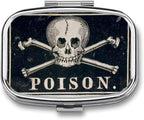 Metal 2 Compartment Pill Organizer Travel Friendly Portable Compact Pill Box by Choosetheproductsyoulike