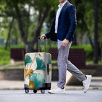 Gold Ginkgo Biloba Leaf Travel Luggage Cover Elastic Baggage Protector - Image 3