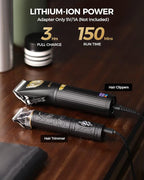 GLAKER Hair Clippers for Men,Professional Mens Hair Clippers Cordless Clippers for Hair Cutting,Precision Trimmer Kit Zero Gap Trimmer with LED Display 15 Guide Combs (Black+Gold)