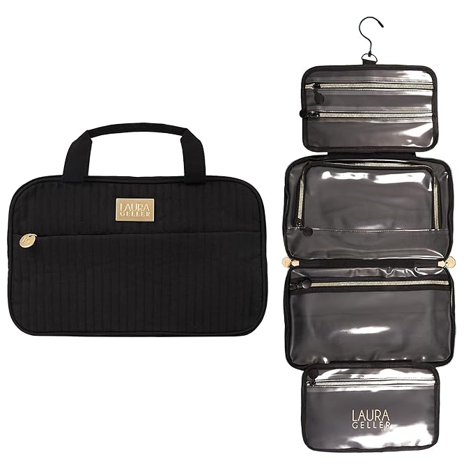 LAURA GELLER NEW YORK Quilted Folding Travel Makeup Bag - Image 2