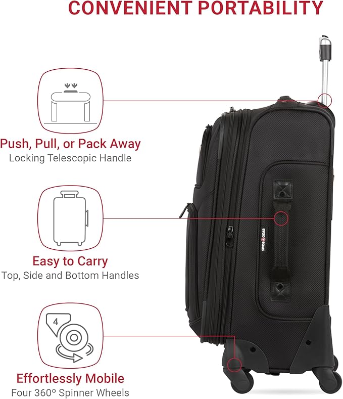 SwissGear Sion Softside Expandable Luggage, 2-Piece Set - Image 4