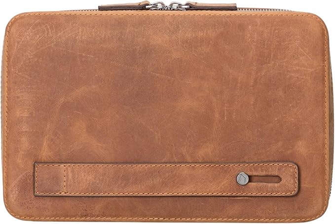 Medicine Handmade Leather Cable Organizer Bag – Full-Grain Leather Travel Tech - Image 3
