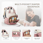 VONAL Diaper Bag Backpack, Lightweight Baby Diaper Bags, Travel Large Diaper Bag - Image 4