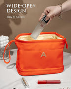 Travel Essentials for Friends Female Mom, Personalized Makeup Bag, Double Layer - Image 3