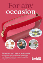Clear Makeup Bag Zipper Pouch, Transparent Cosmetic Case Organizer, TSA - Image 4