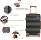 imiomo Luggage Sets 3 Piece, Expandable Hardside Suitcase Set - Image 8