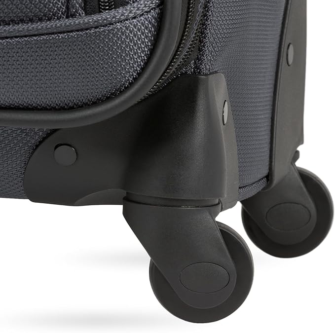 SwissGear Sion Softside Expandable Luggage, Dark Grey, Checked-Medium 25-Inch - Image 9