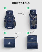 WATERFLY Lightweight Packable Hiking Backpack: 30L Foldable Travel Daypack - Image 6
