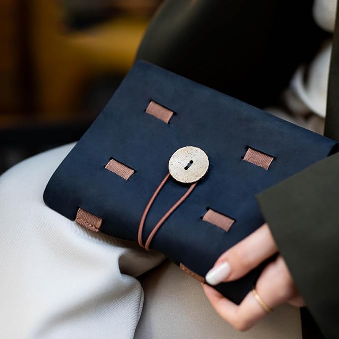 HARDISTON Custom Genuine Leather Electronic Cable Organizer Bag Handmade Travel - Image 9