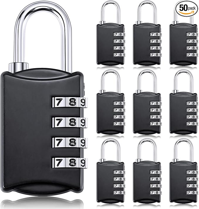 Moxweyeni 10 Pcs 4 Digit Combination Lock Small Combo Luggage Number Locks by Moxweyeni