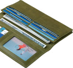 VISOUL Mens Long Bifold Checkbook Wallets Genuine Leather, Tall Checkbook RFID - Image 3