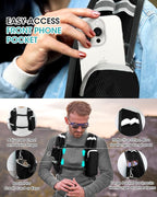 Small Hiking Backpack with Front Phone Holder, Packable Back pack with Chest - Image 2