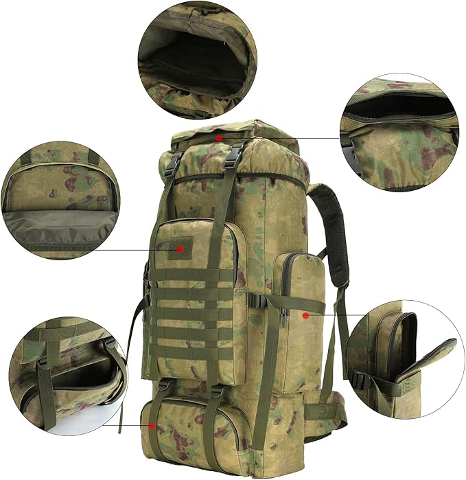 Hiking Backpack for Men 70L/100L Camping Backpack Military Rucksack Molle 3 - Image 5