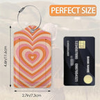 Retro Heart 70s 80s Luggage Tags Bag Tag - Image 2