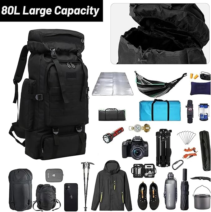 80L 2Pcs Hiking Backpack for Men - Image 6