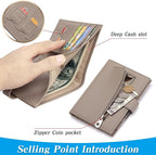 Passport Holder for Travel Women RFID Blocking Genuine Leather Passport Wallet - Image 3