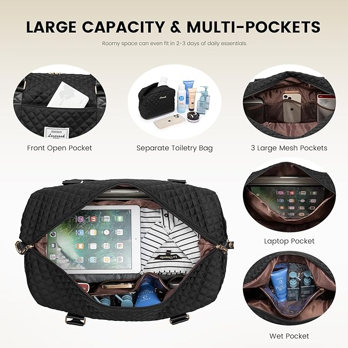 LOVEVOOK Travel Duffle Bag, Weekender Bags - Image 3