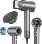 Hair Dryer, 150000 RPM Brushless Motor with 500M Negative Ions, Fast-Dry Lightweight Design, ThermoControl & Magnetic Nozzle/Diffuser, Low Noise Salon Blow Dryer for All Hair, Travel, Home