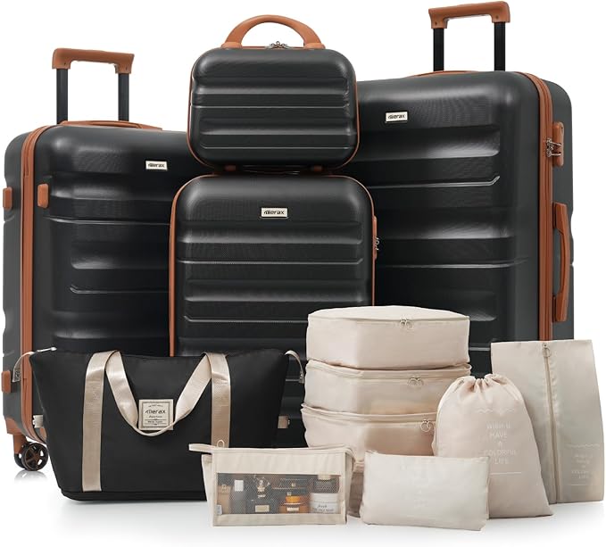 Merax Luggage Set 13 Piece, Hardshell ABS Suitcases by Merax